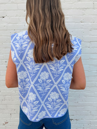 Lavender Garden Knit Vest