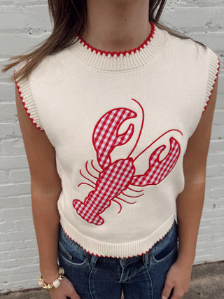 Lobster Love Knit Vest Top