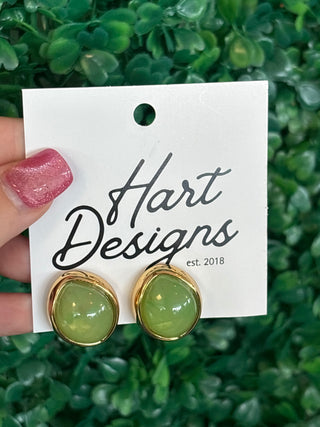 Olive You Statement Studs