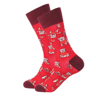Bulldog Fun Football Pattern Socks