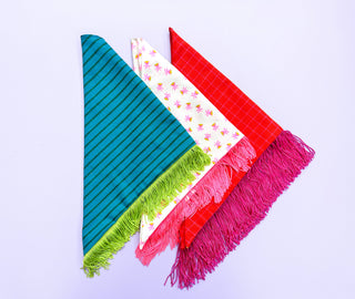 Fringe Bandana - Blue