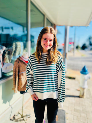 Cozy Days Striped Sweatshirt-3 colors!