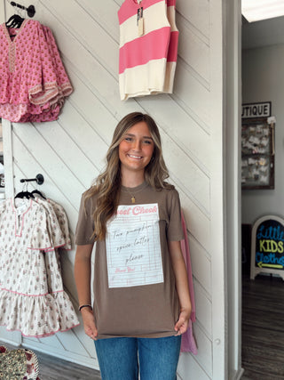 Pumpkin Spice Latte Guest Check Tee