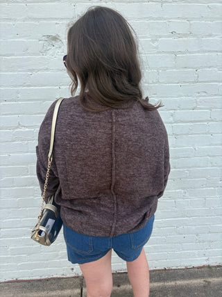 Mocha Comfort Oversized Pullover