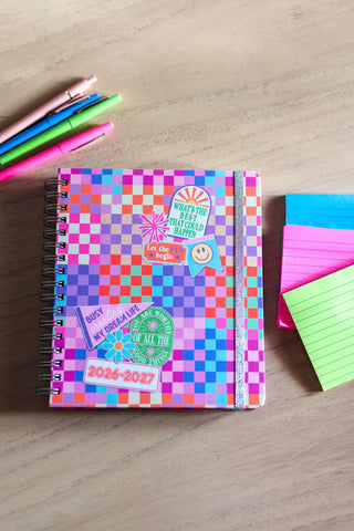 17 Month Planners - (2026 - 2027): Floral Geo