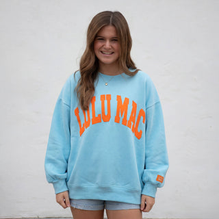 Lulu Mac Pullover in Blue and Orange