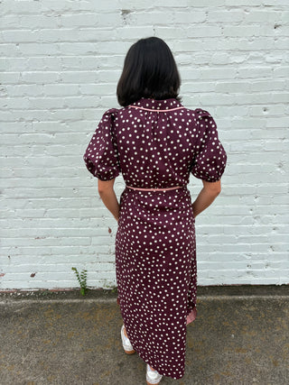 Polished in Polka Dots Midi Dress