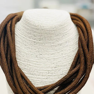 Slub 8-Strand Necklace Espresso