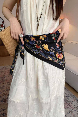 Garden Party Floral Tie Waist Scarf
