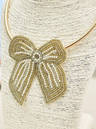 Bow Christmas Collar Necklace