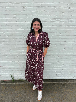 Polished in Polka Dots Midi Dress