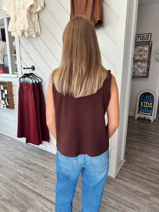 The Chocolate Edit Sleeveless Turtleneck