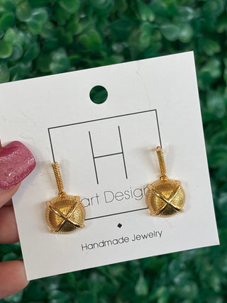 Golden Hour Textured Drop Earrings