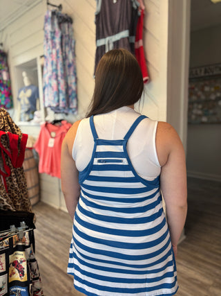 Simply Southern Tara Dress in Royal Stripe