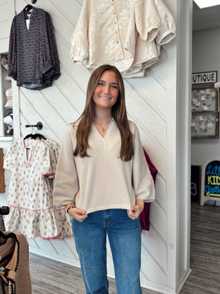 City Chic Collared Knit Top