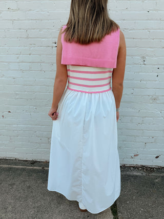 Sweet Prep Contrast Midi Dress