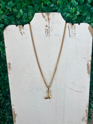 Water Resistant Cowboy Boot Necklace