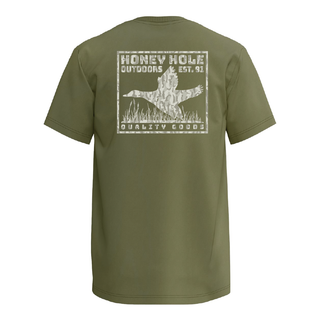 Honey Hole Short Sleeve - Bold Duck - Military Green