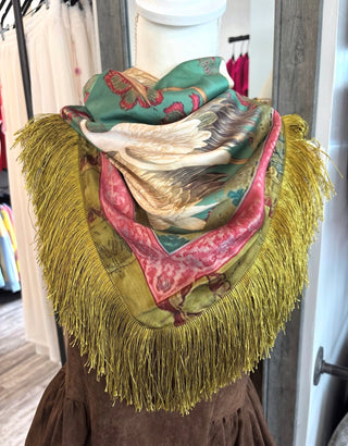 Preorder Enchanted Crane Fringe Scarf