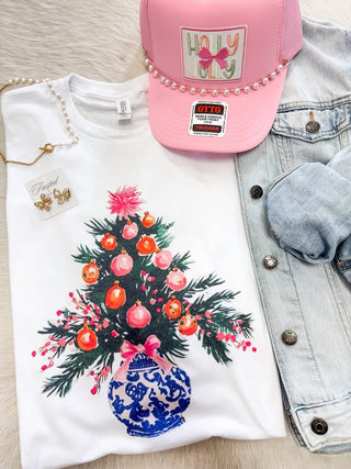 Classic Chinoiserie Christmas Tree Graphic Tee