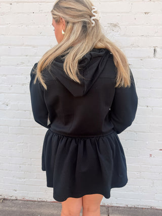 Jet Setter Hoodie Skort Dress - Midnight