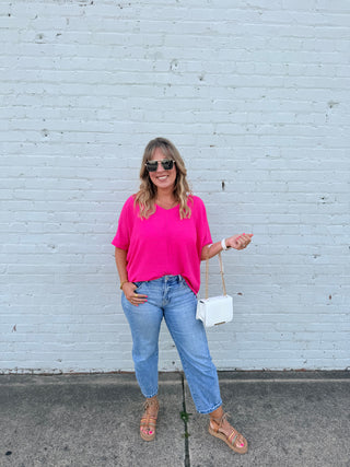 Hot Pink Easy Breezy Airflow Top