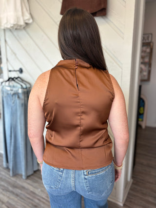 Copper Glow Satin Top