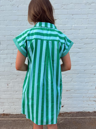 Boardwalk Breeze Stripe Dress