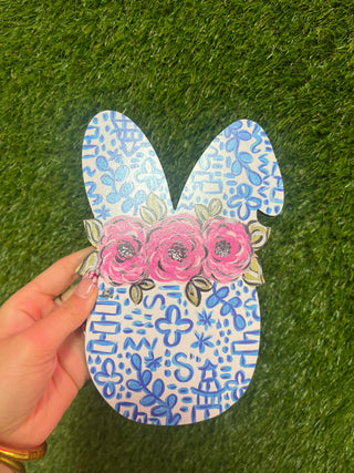 Floral Bunny Mini Attachment for Door Hanger