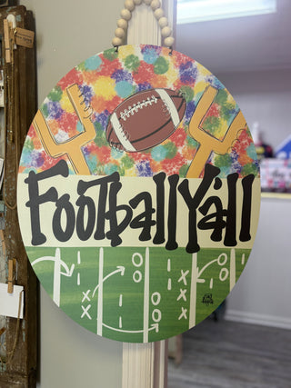 Football Ya’ll Door Hanger