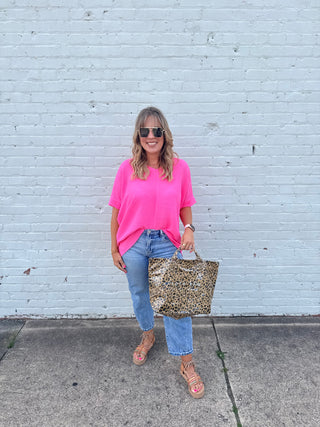 Neon Fuchsia Easy Breezy Airflow Top