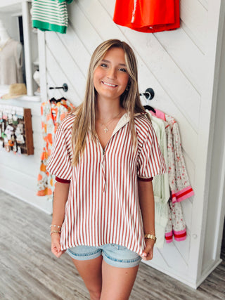 The Hampton Stripe Half-Zip