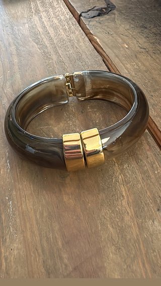 Smoky Quartz Luxe Hinge Bracelet