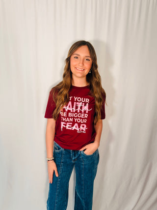 K&C Faith Bigger Than Fear Graphic Tee