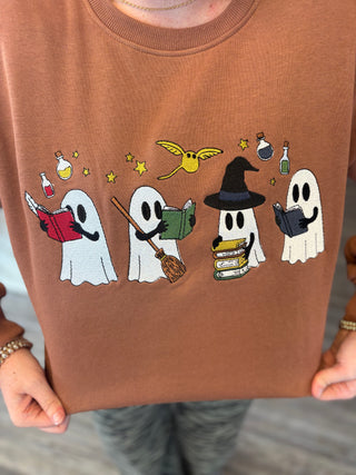 Simply Southern Embroidered Fall Ghosts Crewneck