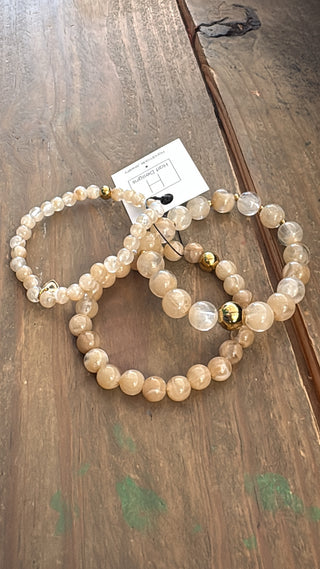 Rose Beaded Stretch Bracelet