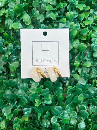 Frosted Wave Hoop Earrings