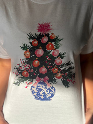 Classic Chinoiserie Christmas Tree Graphic Tee