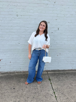 White Easy Breezy Airflow Top
