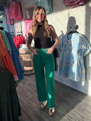 Grab Your Bestie Ankle Pants in Green