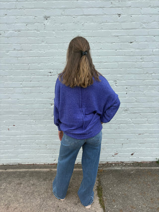 Electric Blue Oversized Pullover