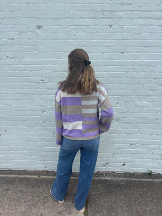Lavender Lane Colorblock Sweater