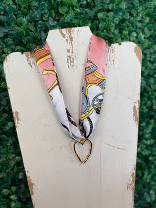 Sweetheart Silk Scarf Necklace