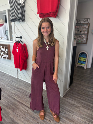 Simply Southern Vivian Jumpsuit in Umber