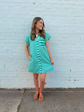 Boardwalk Breeze Stripe Dress