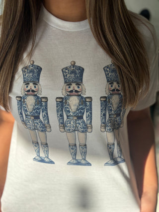 Blue Chinoiserie Nutcracker Graphic Tee