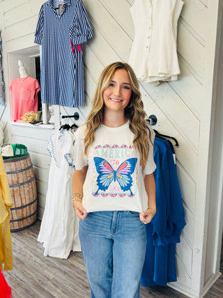 American Butterfly Graphic Tee