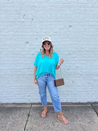 Turquoise Easy Breezy Airflow Top