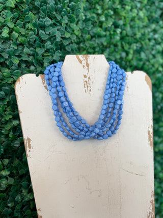 Blue Bayou Beaded Necklace