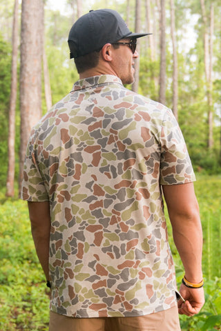 Burlebo Performance Polo - Driftwood Camo